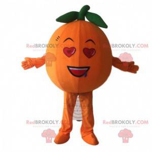 Mascote gigante laranja, fantasia de fruta laranja -