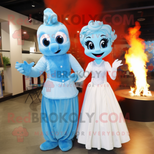 Sky Blue Fire Eater maskot...