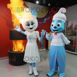 Sky Blue Fire Eater maskot...