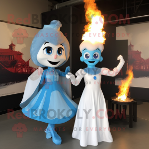 Sky Blue Fire Eater maskot...