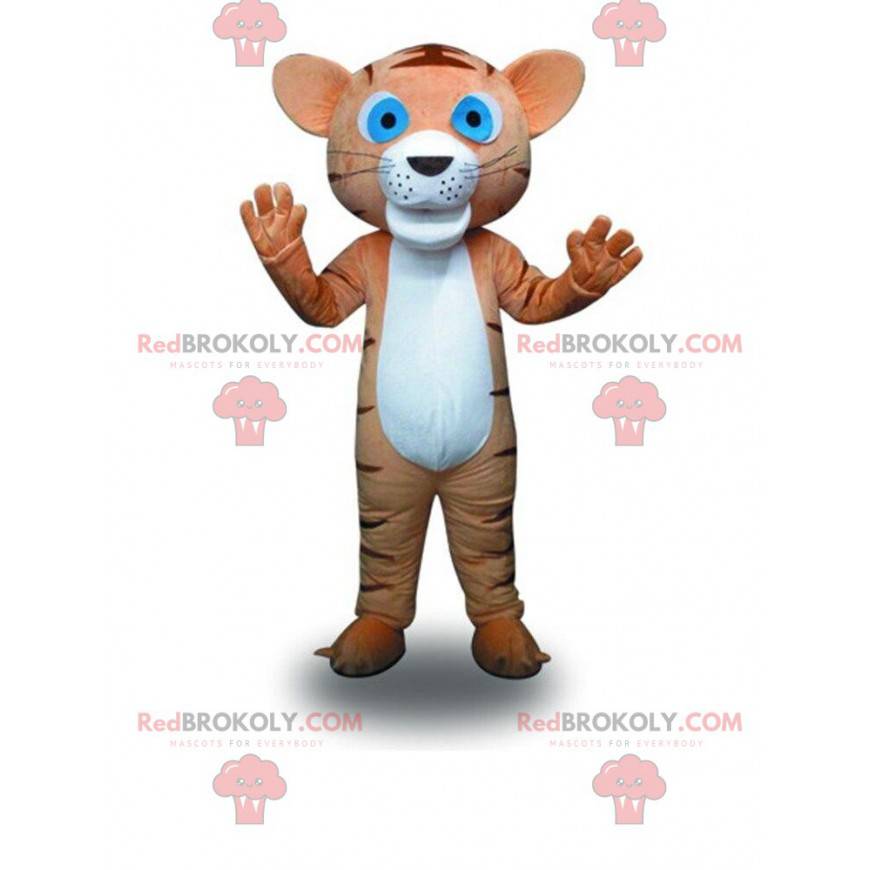 Mascot small brown and white tiger, feline costume - Mascot small brown and white tiger, feline costume -