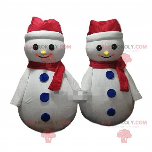 2 Schneemannmaskottchen, Winterkostüm - Redbrokoly.com