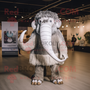 Sølv Mammoth maskot kostume...