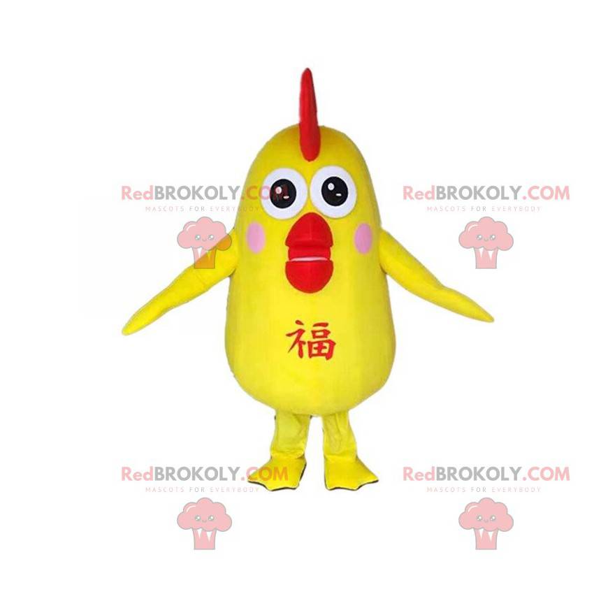Mascota pájaro amarillo, disfraz canario, disfraz de pollito -