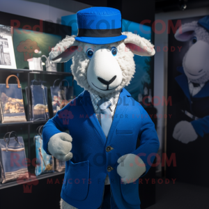 Blue Merino Sheep mascotte...