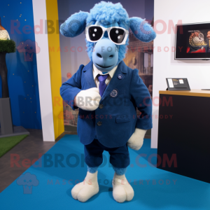 Blue Merino Sheep mascotte...