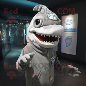 Gray Shark maskot...