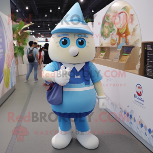 Blue Ice Cream Cone maskot...