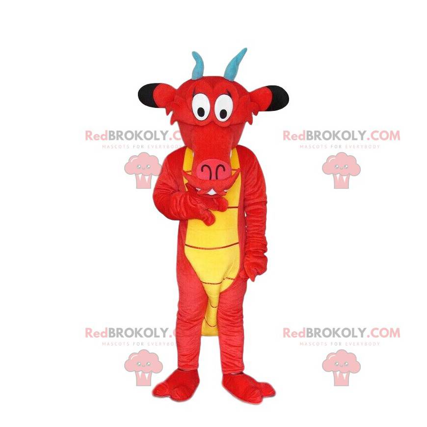 Mushu maskot den berømte røde dragen fra tegneserien Mulan - Mushu maskot den berømte røde dragen fra tegneserien Mulan -
