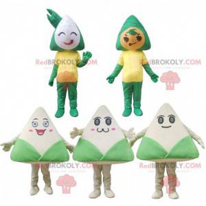 5 Zongzi mascots, traditional food costumes - Redbrokoly.com
