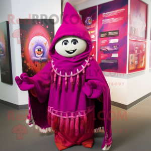 Magenta Chief mascot costume character dressed with a Cover-up and Shawl pins
