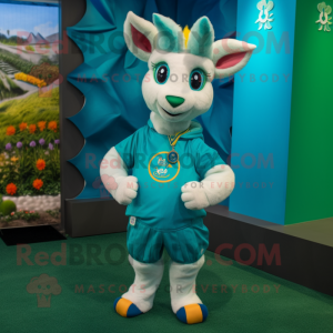 Teal Goat mascotte kostuum...