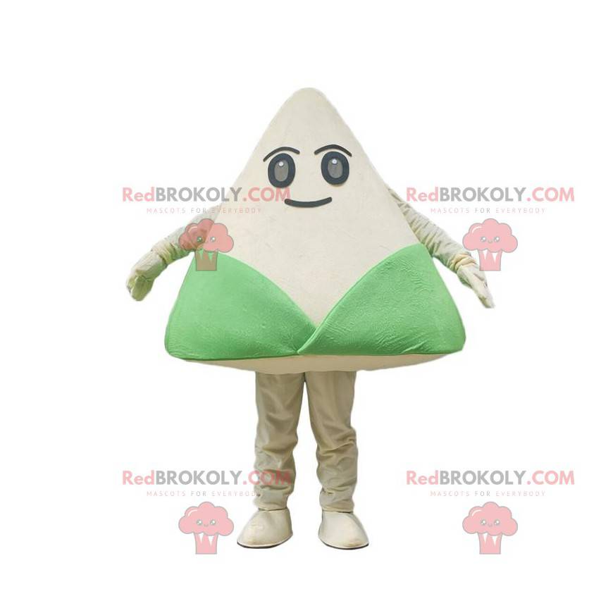 Traje Zongzi, prato tradicional chinês verde e branco - Traje Zongzi, prato tradicional chinês verde e branco -