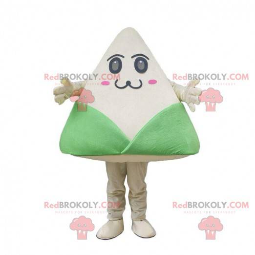 Costume de Zongzi, plat traditionnel chinois vert et blanc -