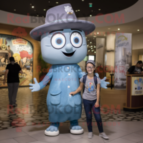 Gray Hourglass mascot costume character dressed with a Mom Jeans and Caps