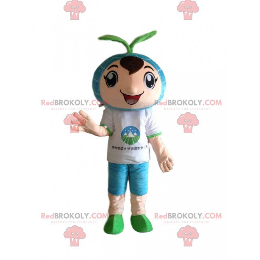 Maskottchenjunge mit einem Schuss auf dem Kopf - Redbrokoly.com Maskottchenjunge mit einem Schuss auf dem Kopf - Redbrokoly.com