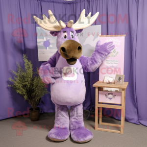 Lavendel Moose maskot...