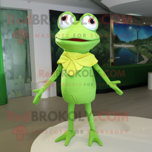 Lime Green Frog mascotte...