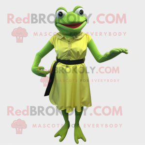 Lime Green Frog maskot...