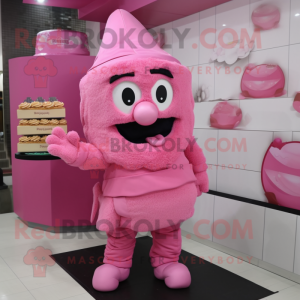 Pink bruidstaart mascotte...
