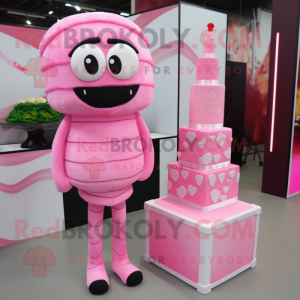 Pink bruidstaart mascotte...
