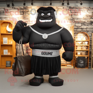 Black Strongman mascotte...