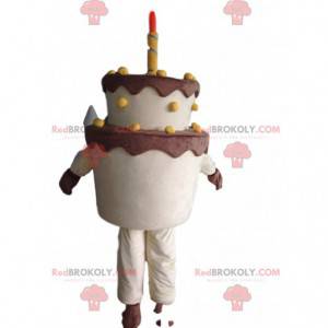 Stor fødselsdagskage maskot, kagekostume - Redbrokoly.com