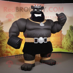 Black Strongman maskot...