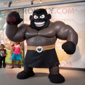 Black Strongman mascotte...