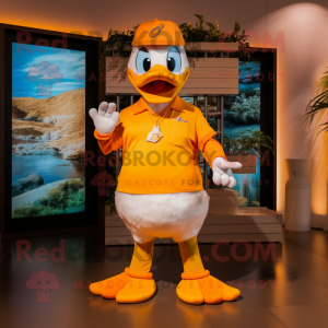 Postava maskota Orange Duck...