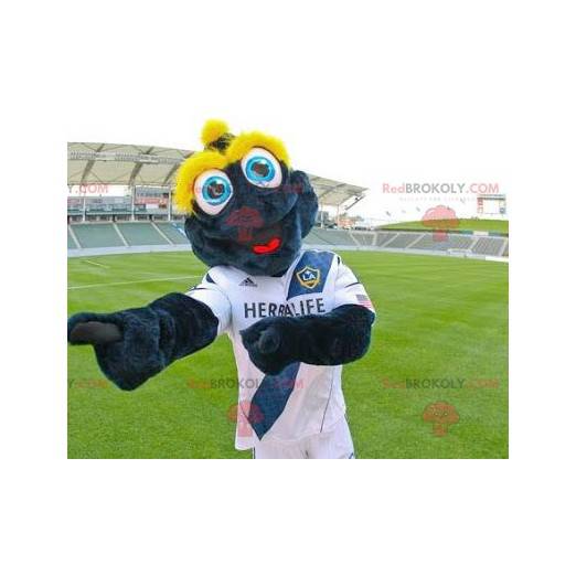 Mascotte della rana blu e gialla - Redbrokoly.com