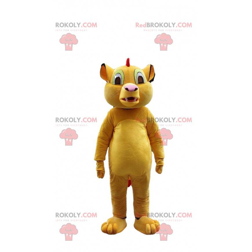 Mascot Simba, famous lion from the cartoon "The lion king" -