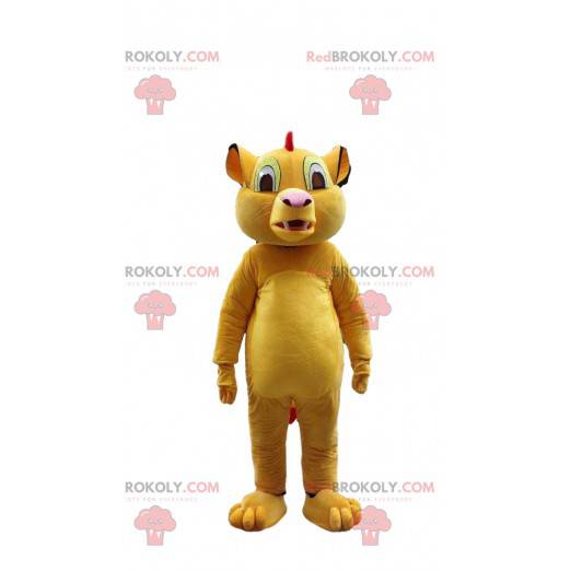 Mascot Simba, famous lion from the cartoon "The lion king" -