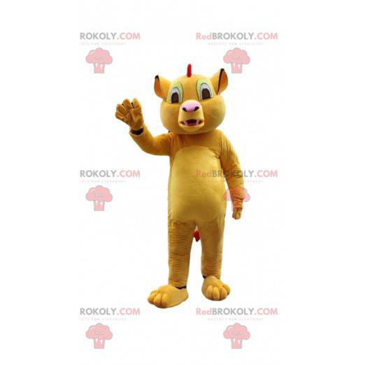 Mascot Simba, famous lion from the cartoon "The lion king" -