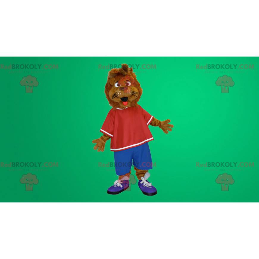 Brown lion tiger mascot - Redbrokoly.com