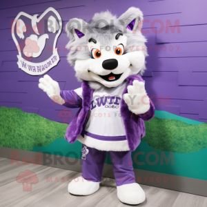 Purple Say Wolf mascotte...