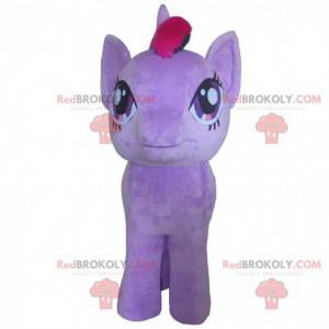 Mascotte gigante pony viola, costume di My Little Pony -