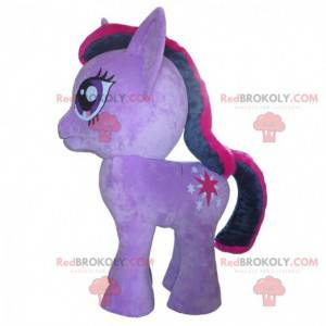 Gigantische paarse pony mascotte, My Little Pony-kostuum -