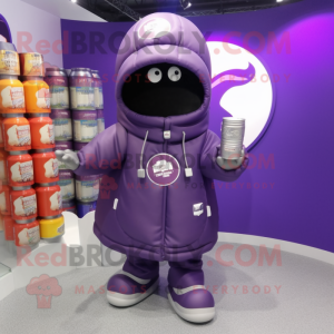 Purple Soda Can maskot...