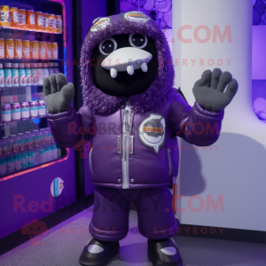 Purple Soda Can maskot...