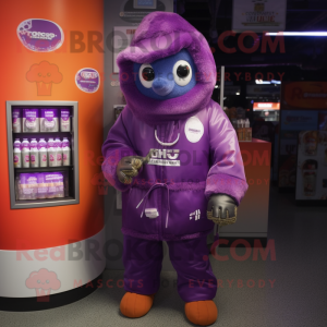 Purple Soda Can maskot...