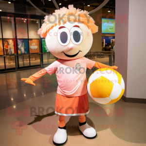 Peach Soccer Ball maskot...