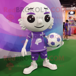 Lavendel fodbold maskot...