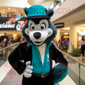 Teal Skunk mascotte kostuum...