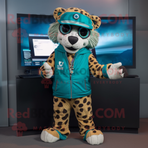 Teal Cheetah mascotte...