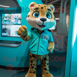 Teal Cheetah mascotte...