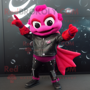 Magenta guldfisk maskot...