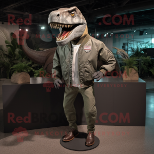 Grijs T Rex mascotte...