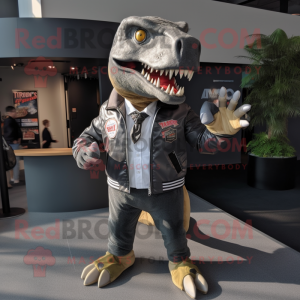 Grijs T Rex mascotte...