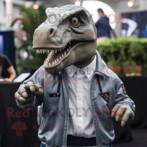 Grijs T Rex mascotte...